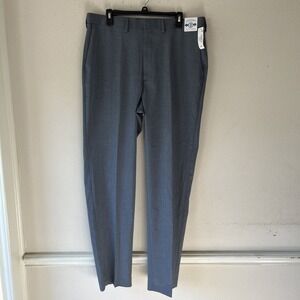 Saddlebred Performance Dress Pant Men36X34 Gray Traveler Comfort Flex New Office